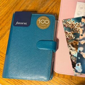 filoFAX Saffiano Personal Organizer Teal